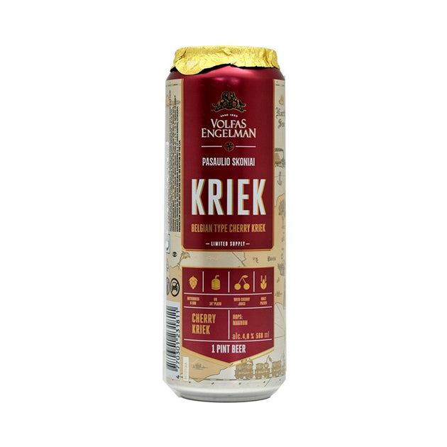 Volfas Engelman Kriek 4% Cherry Beer 24 x 568ml | Dranken.co.uk
