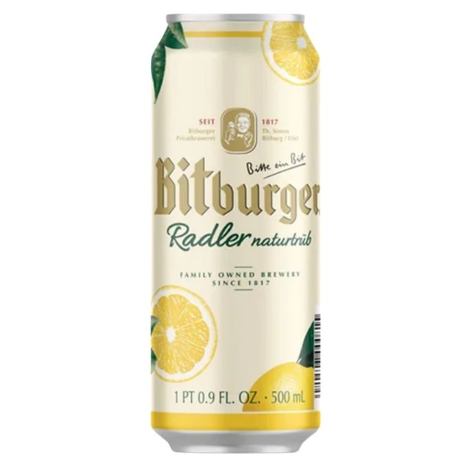 Bitburger German Lemon Radler 1.9% abv 12 x 500ml | Dranken.co.uk