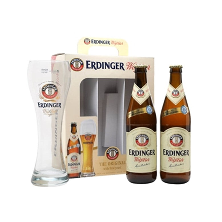 Erdinger Weissbier Gift Set Glass & 2 x 500ml Bottles