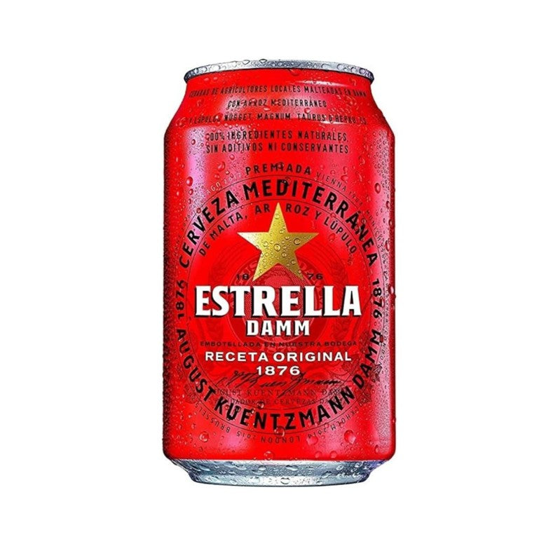 Estrella Damm Lager Beer Cans 24 x 330ml