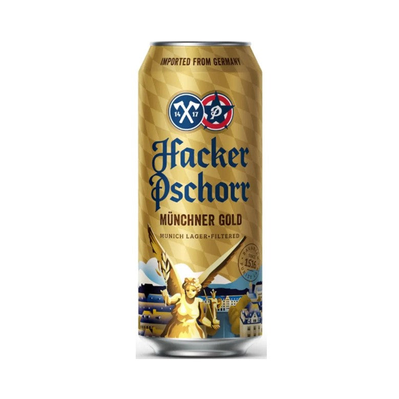 Hacker-Pschorr Munchener Gold Lager 24 x 500ml cans