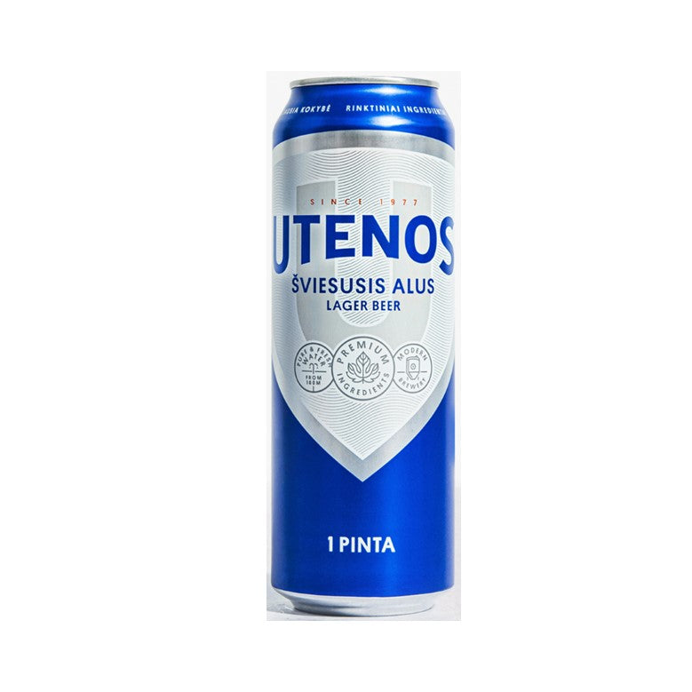 Utenos Sviesusis Alus 5% Lithuanian Lager 24 x 568ml cans