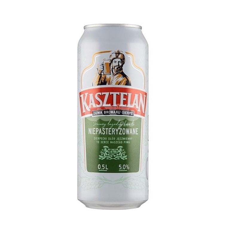 Kasztelan Unpasteurized Polish Lager 4.6% 24 x 500ml Cans